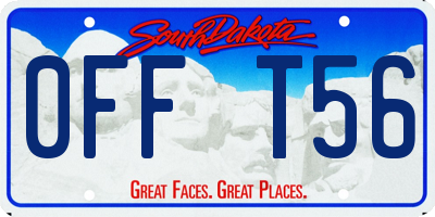SD license plate 0FFT56