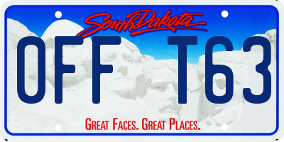 SD license plate 0FFT63