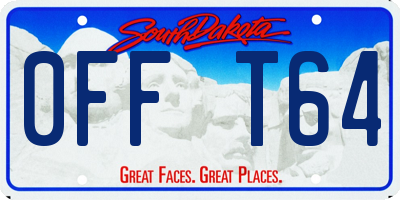 SD license plate 0FFT64