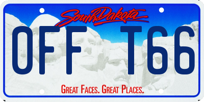 SD license plate 0FFT66