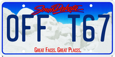 SD license plate 0FFT67