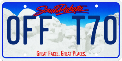 SD license plate 0FFT70