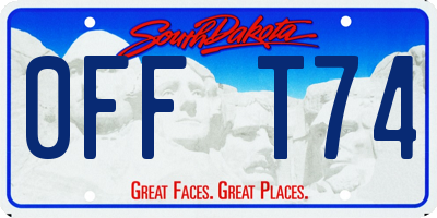 SD license plate 0FFT74