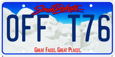 SD license plate 0FFT76