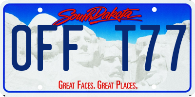 SD license plate 0FFT77