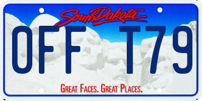 SD license plate 0FFT79