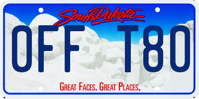 SD license plate 0FFT80