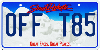 SD license plate 0FFT85