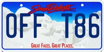 SD license plate 0FFT86