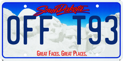 SD license plate 0FFT93
