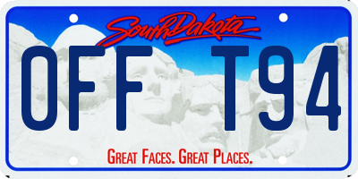 SD license plate 0FFT94