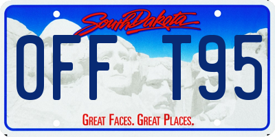 SD license plate 0FFT95