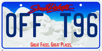 SD license plate 0FFT96