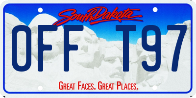 SD license plate 0FFT97