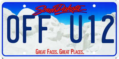 SD license plate 0FFU12