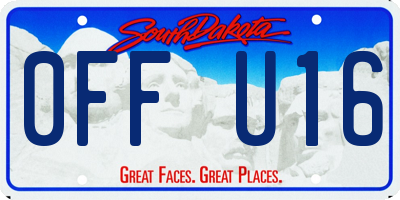 SD license plate 0FFU16