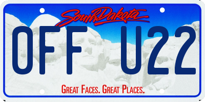 SD license plate 0FFU22