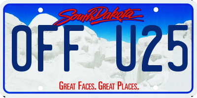 SD license plate 0FFU25