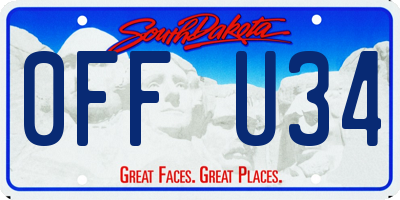SD license plate 0FFU34