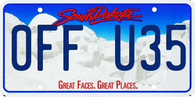 SD license plate 0FFU35