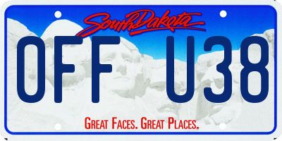 SD license plate 0FFU38