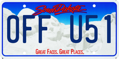 SD license plate 0FFU51