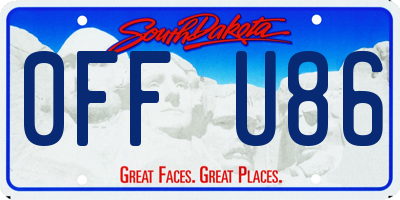 SD license plate 0FFU86