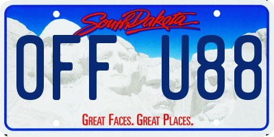 SD license plate 0FFU88