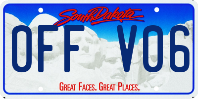 SD license plate 0FFV06