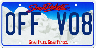 SD license plate 0FFV08