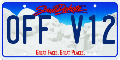 SD license plate 0FFV12