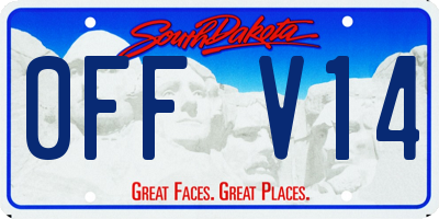 SD license plate 0FFV14
