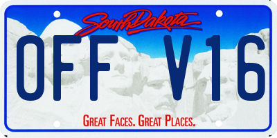 SD license plate 0FFV16