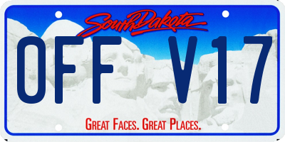 SD license plate 0FFV17