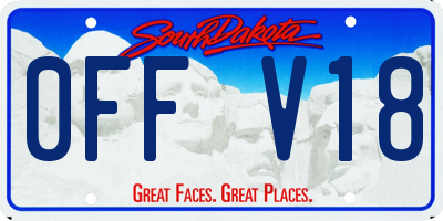 SD license plate 0FFV18