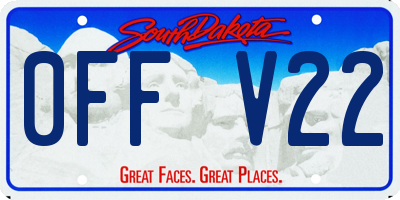 SD license plate 0FFV22