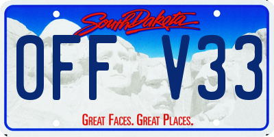 SD license plate 0FFV33