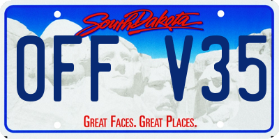 SD license plate 0FFV35