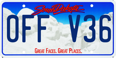 SD license plate 0FFV36