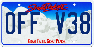SD license plate 0FFV38