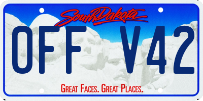 SD license plate 0FFV42