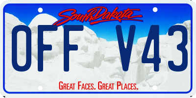 SD license plate 0FFV43