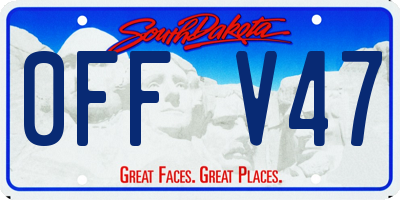 SD license plate 0FFV47