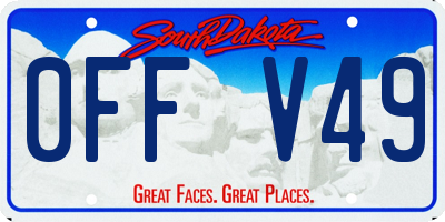 SD license plate 0FFV49