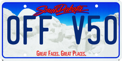 SD license plate 0FFV50