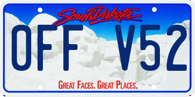 SD license plate 0FFV52