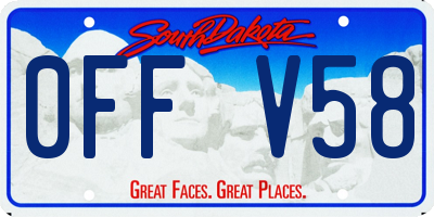 SD license plate 0FFV58