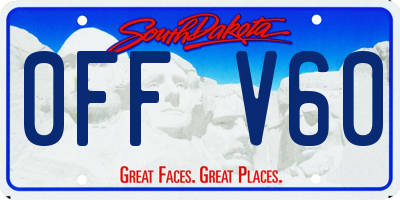 SD license plate 0FFV60