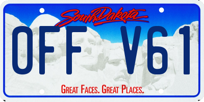 SD license plate 0FFV61