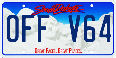 SD license plate 0FFV64